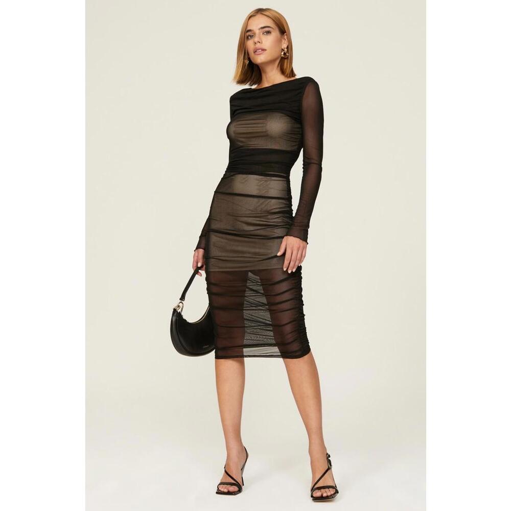 Louna Black Mesh Dress Size L Good Condition ex-RTR